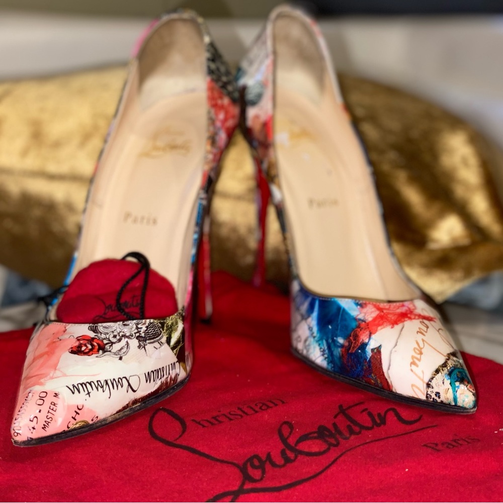 CHRISTIAN LOUBOUTIN Patent So Kate 120 Pump Multicolor